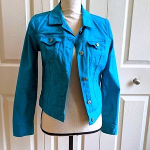 Old Navy teal denim/ jean jacket